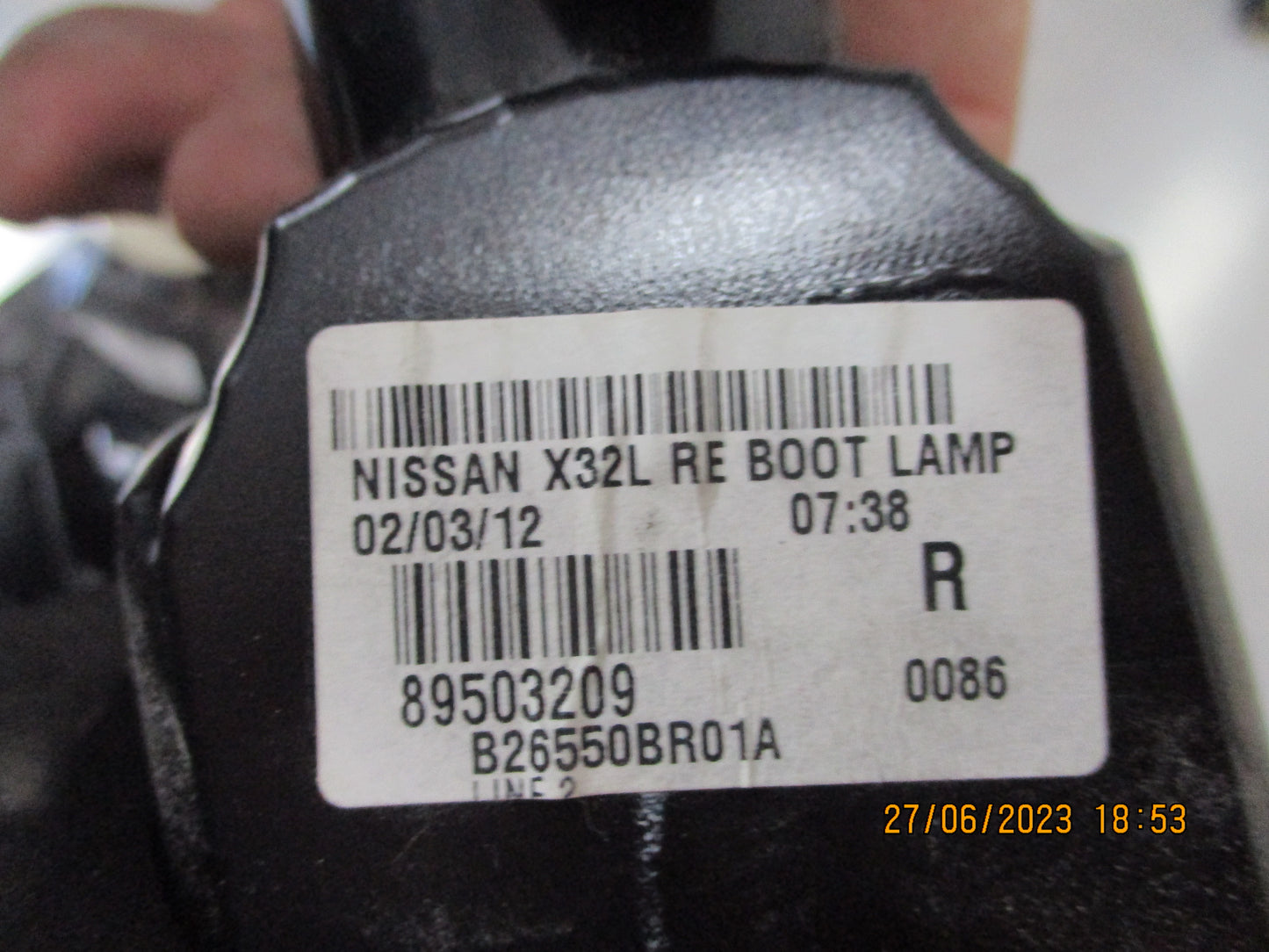 Nissan Qashqai Genuine Left And Right Tail Gate Inner Tail Lights Used Part VGC