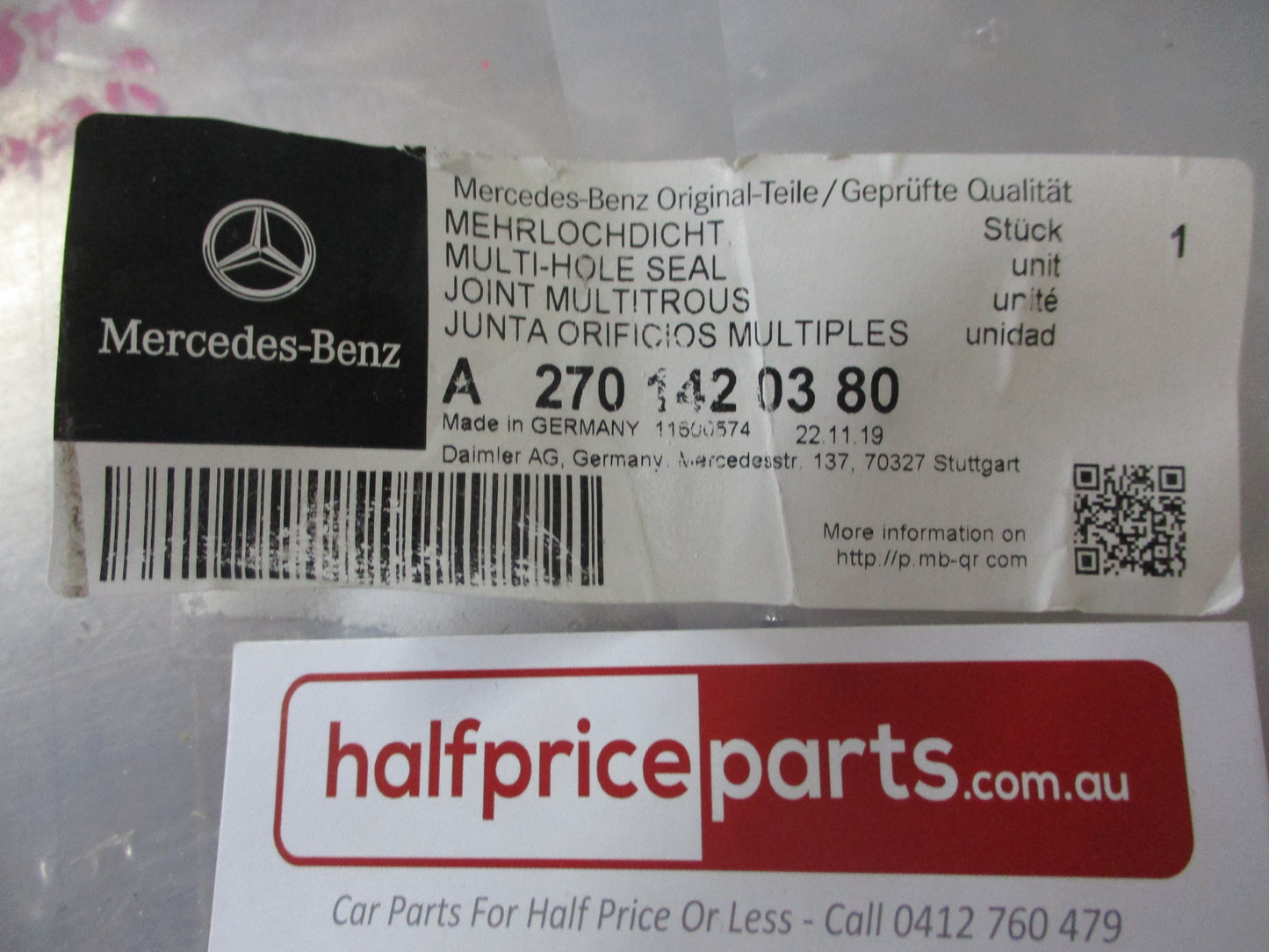 Mercedes Benz GLA W176 Genuine Turbocharger Multi Hole Seal New Part