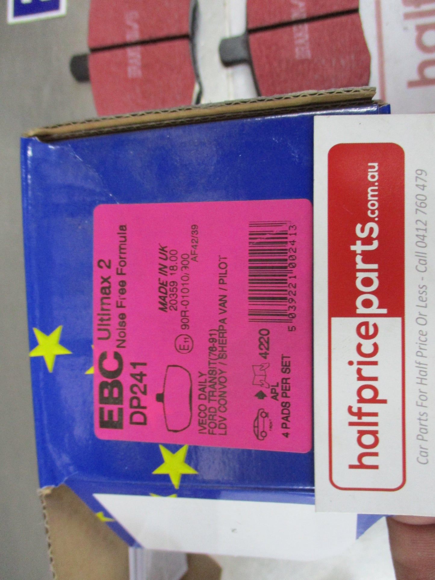 EBC Front Disc Brake Pad Set Suits Ford Transit-LDV Convoy-Land Rover Range Rover New Part