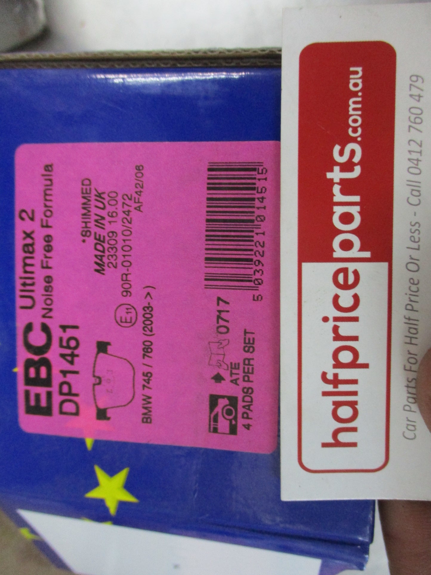 EBC Rear Disc Brake Pad Set Suits BMW 1-Series/3-5-6-7-X5-X6-Alpina New Part