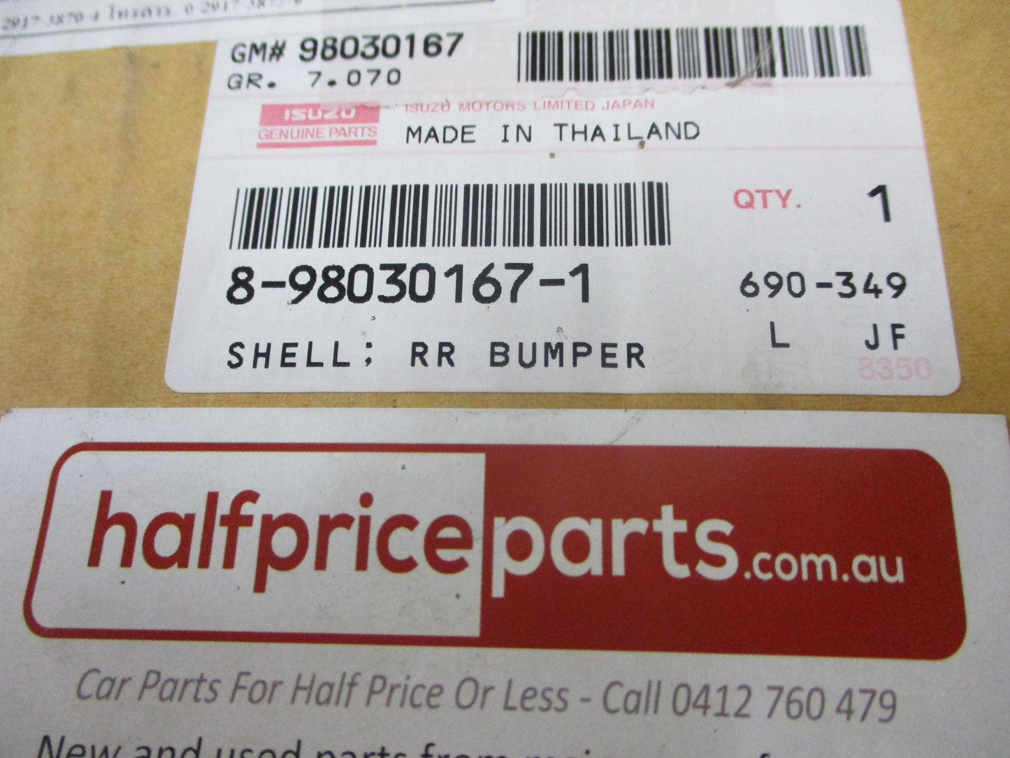 Holden TF Rodeo Genuine Left Hand Rear Bumper Chrome Corner New Part