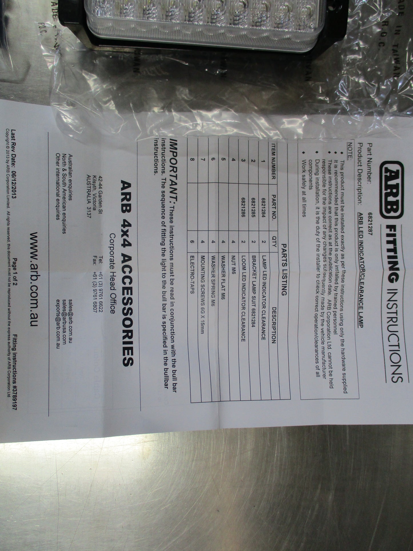 ARB LED Indicator / Clearance Lamp Kit New Part