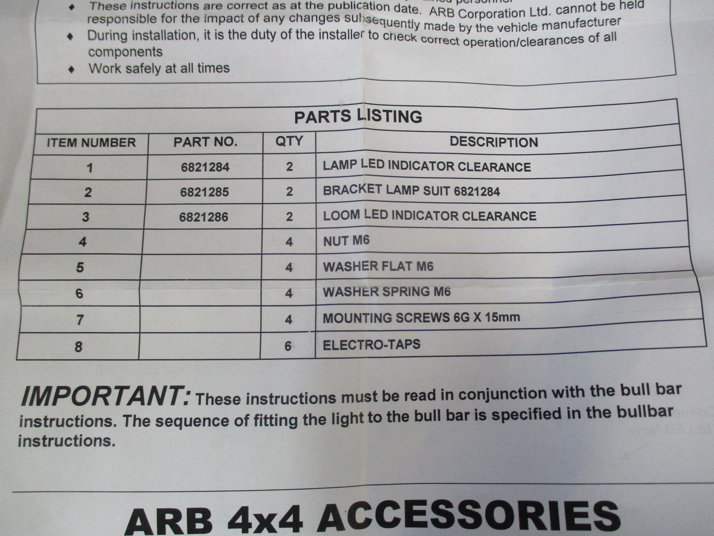 ARB LED Indicator / Clearance Lamp Kit New Part