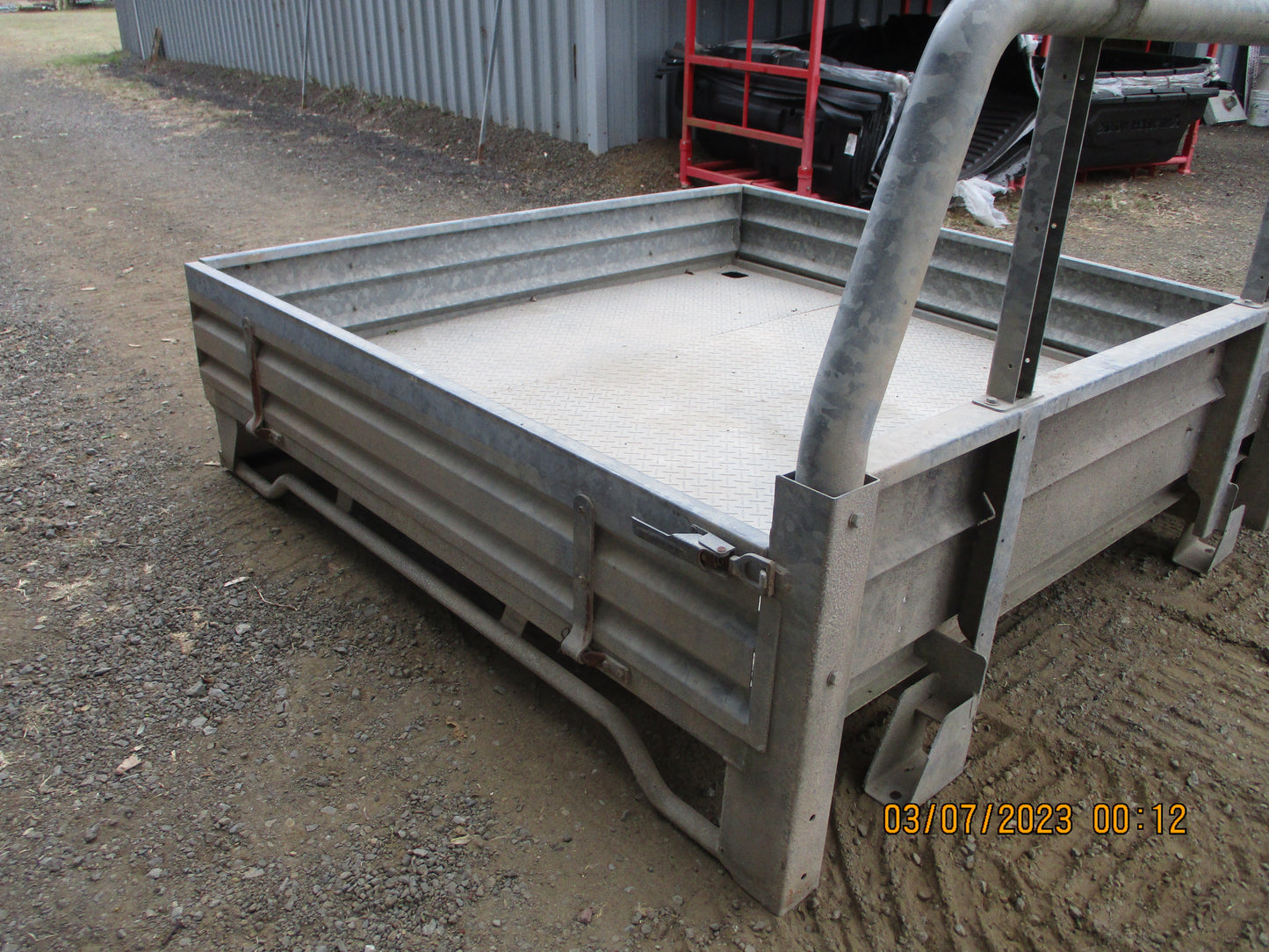 Galvanized Steel Dual Cab Tray With 3 Sides Used Part VGC