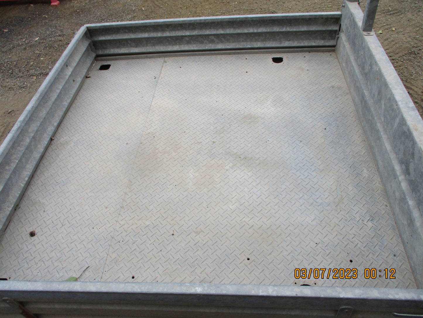 Galvanized Steel Dual Cab Tray With 3 Sides Used Part VGC