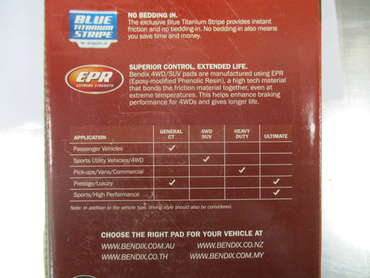 Bendix Land Cruiser 70 / 100 Series - Lexus 4WD Front Brake Pad Set New Part