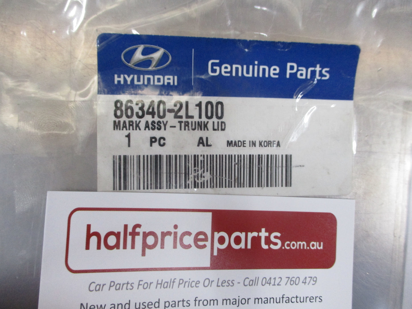 Hyundai Elantra Genuine Rear Chrome Boot Lid Emblem New Part