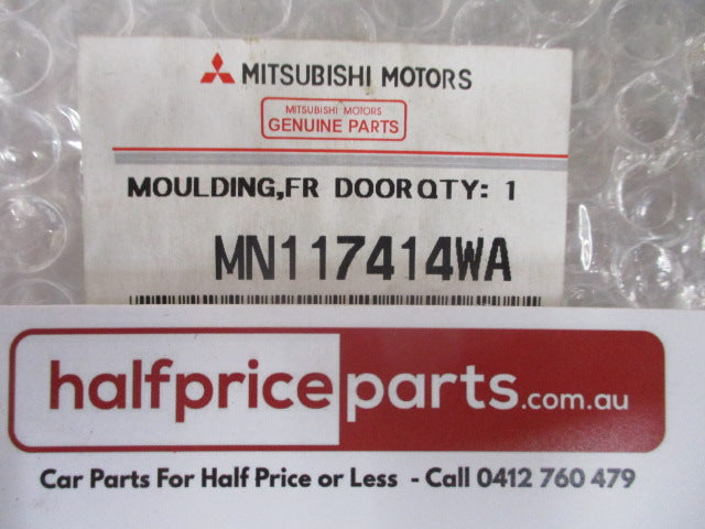 Mitsubishi Pajero Genuine Right Hand Front Door Protection Moulding (Factory White) New Part