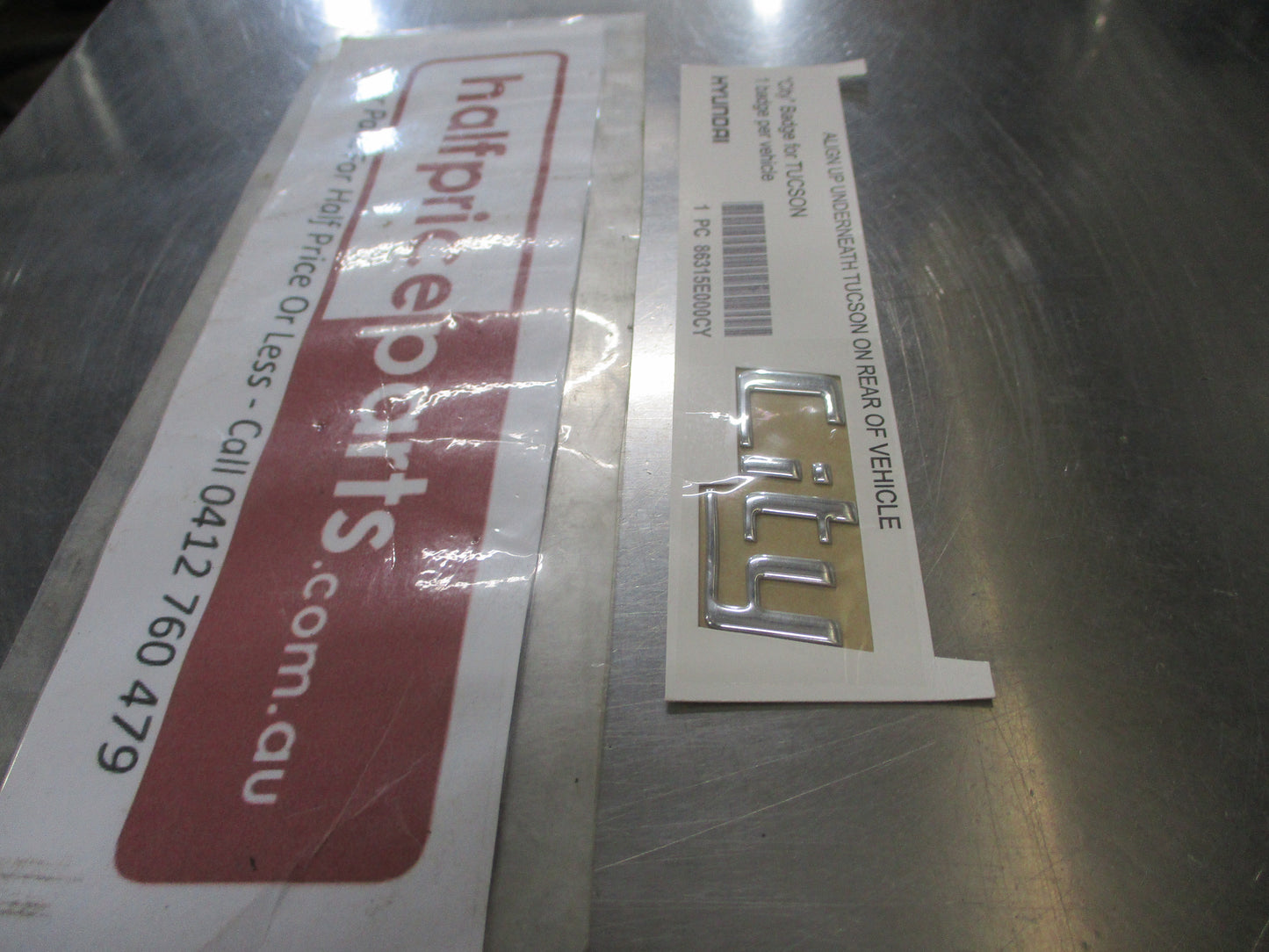 Hyundai Tucson City Genuine Rear Chrome Tail Gate Emblem New Part