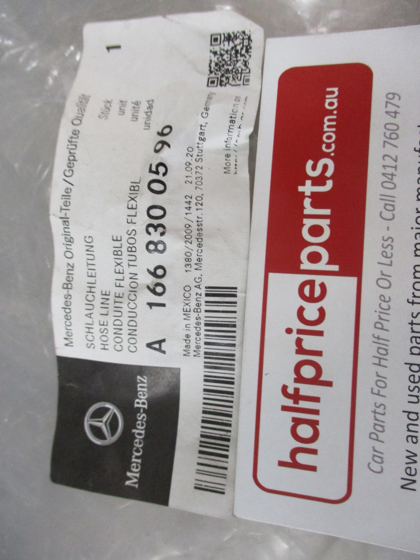 Mercedes Benz ML350 Genuine Water Coolant Hose New Part