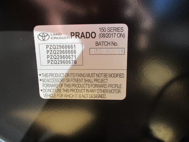 Toyota Landcruiser Prado GXL Genuine Alloy Bull Bar With Fog Light Holes Complete Kit New Part