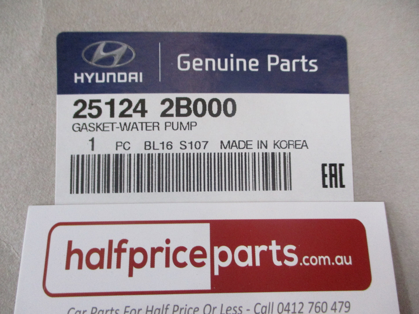 Hyundai Accent/Elantra/Kona/Sonata/Tucson/Veloster Genuine Engine Water Pump Gasket New Part
