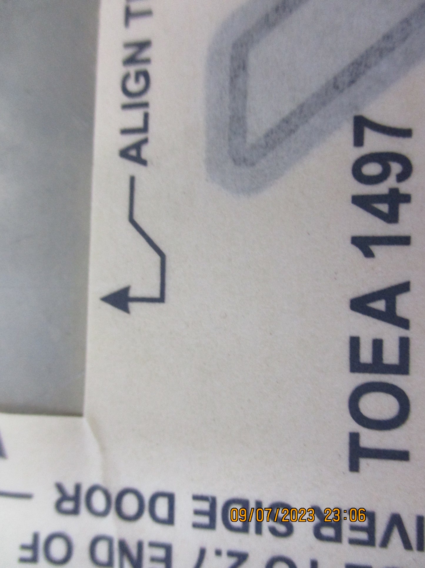 Toyota Hilux Work Mate Genuine Front Guard Decal New Part