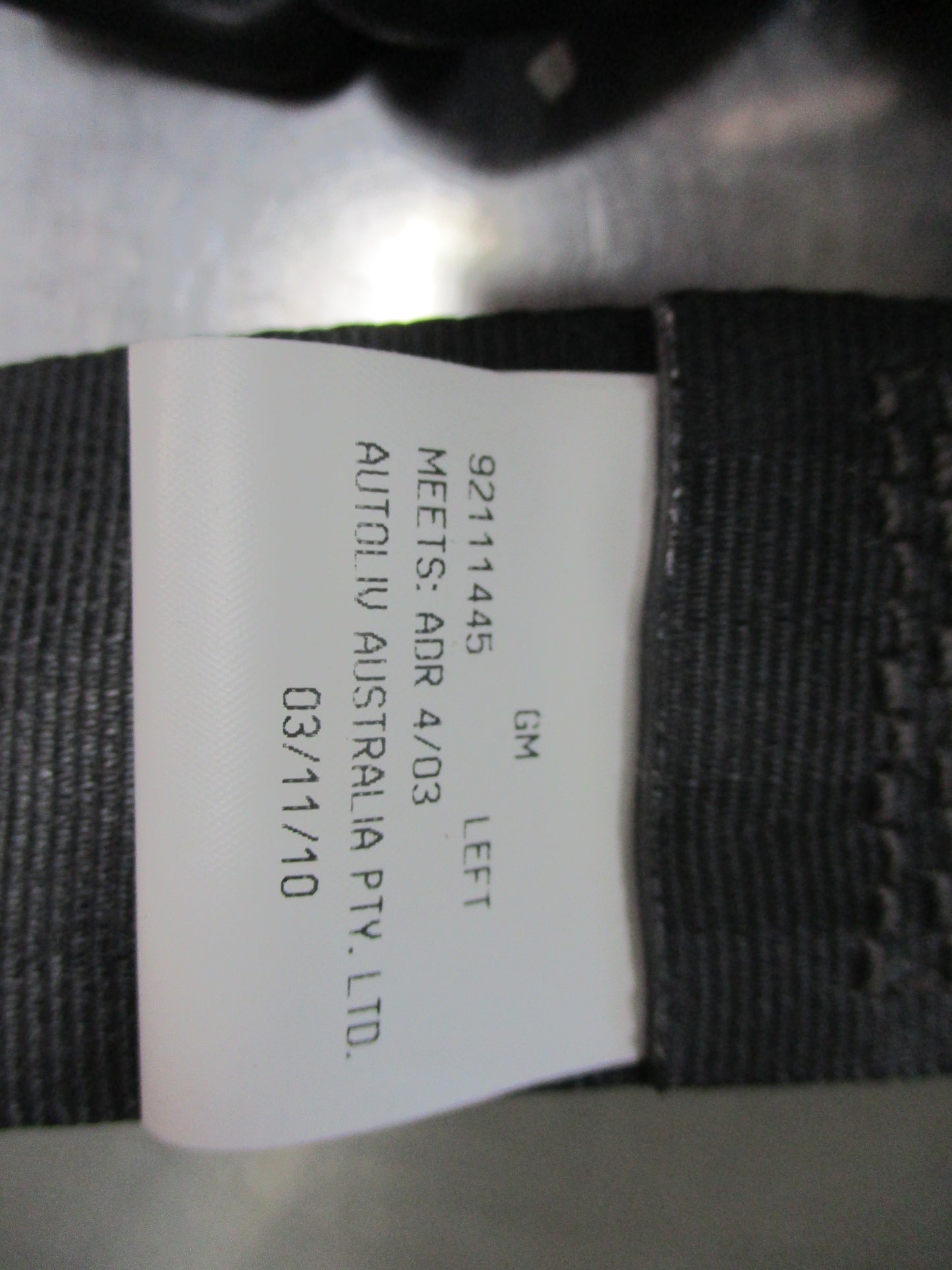 Holden VX Commodore Genuine Left Hand Front Seat Belt (Anthracite) New Part