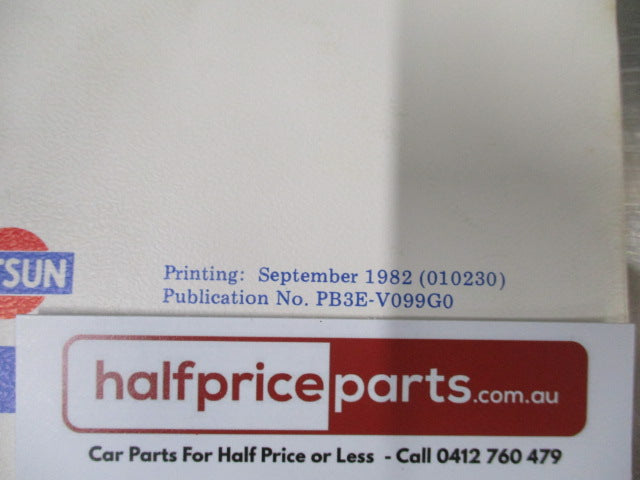 Product Bulletin Datsun Nissan Prairie Model M10 Series Service Manual -  Used Part