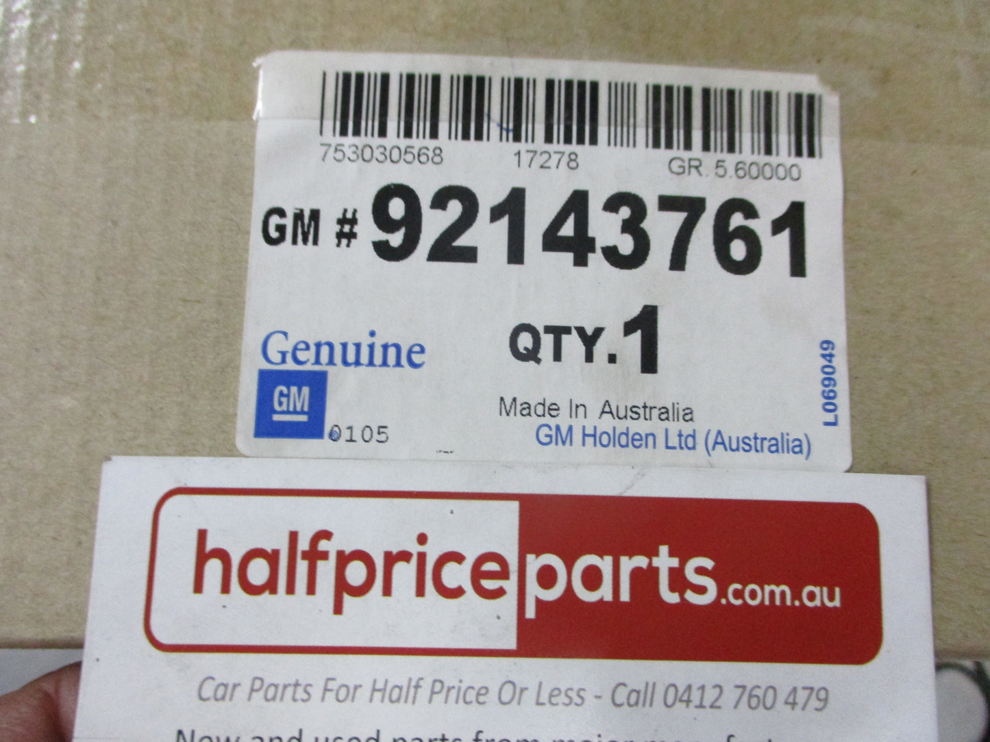 Holden VT-VU-VX-VY-VZ V6-V8 Commodore Tail Shaft Center Bearing New Part