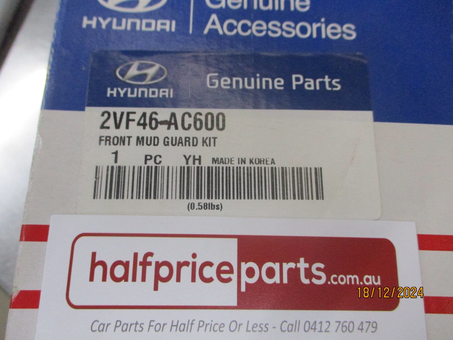 Hyundai Veloster Genuine Front Mud Flap Set With Screws New Part