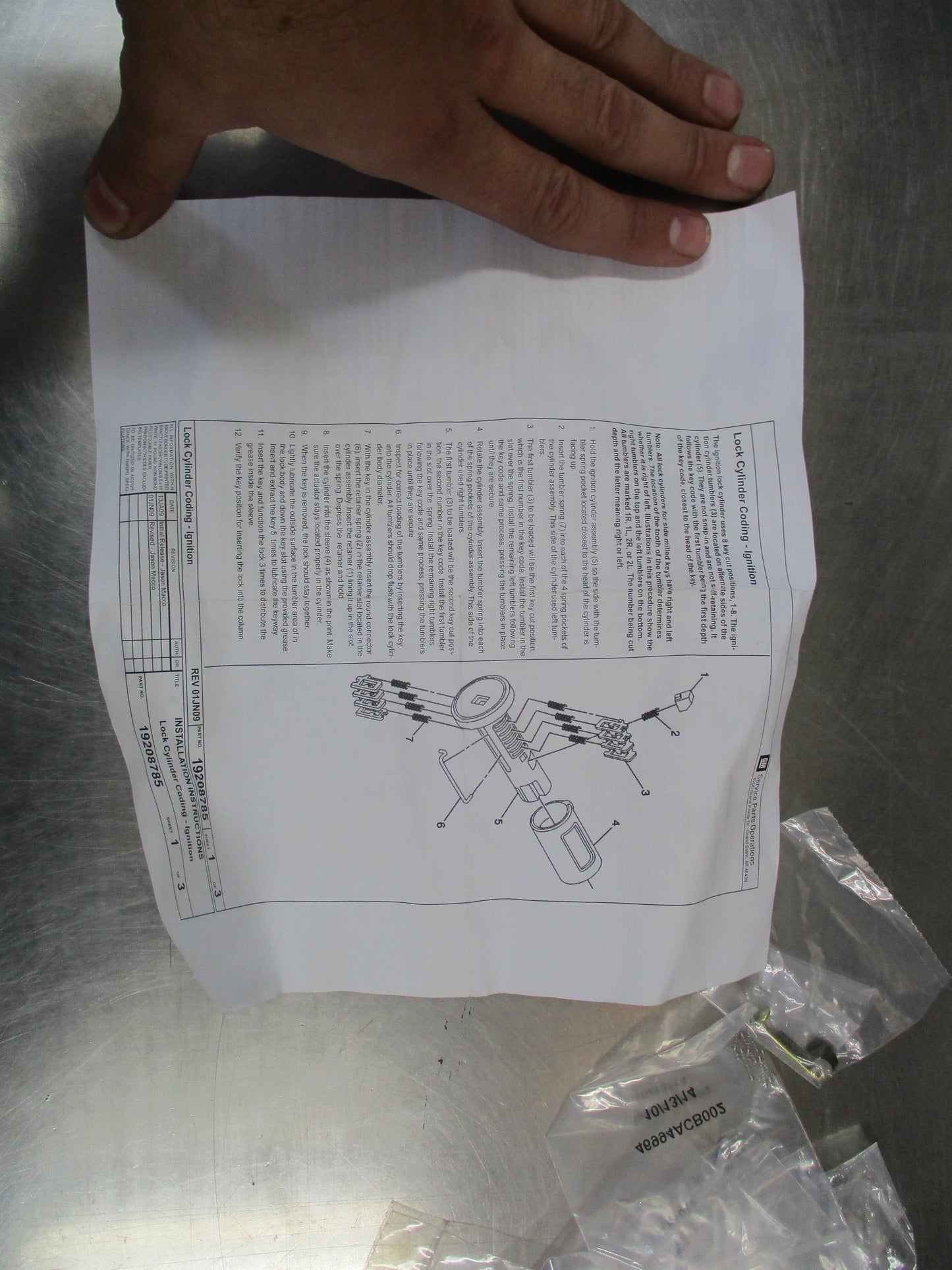 AcDelco Holden Colorado / Cruze / Spark / Trax Genuine Ignition Lock Cylinder New Part