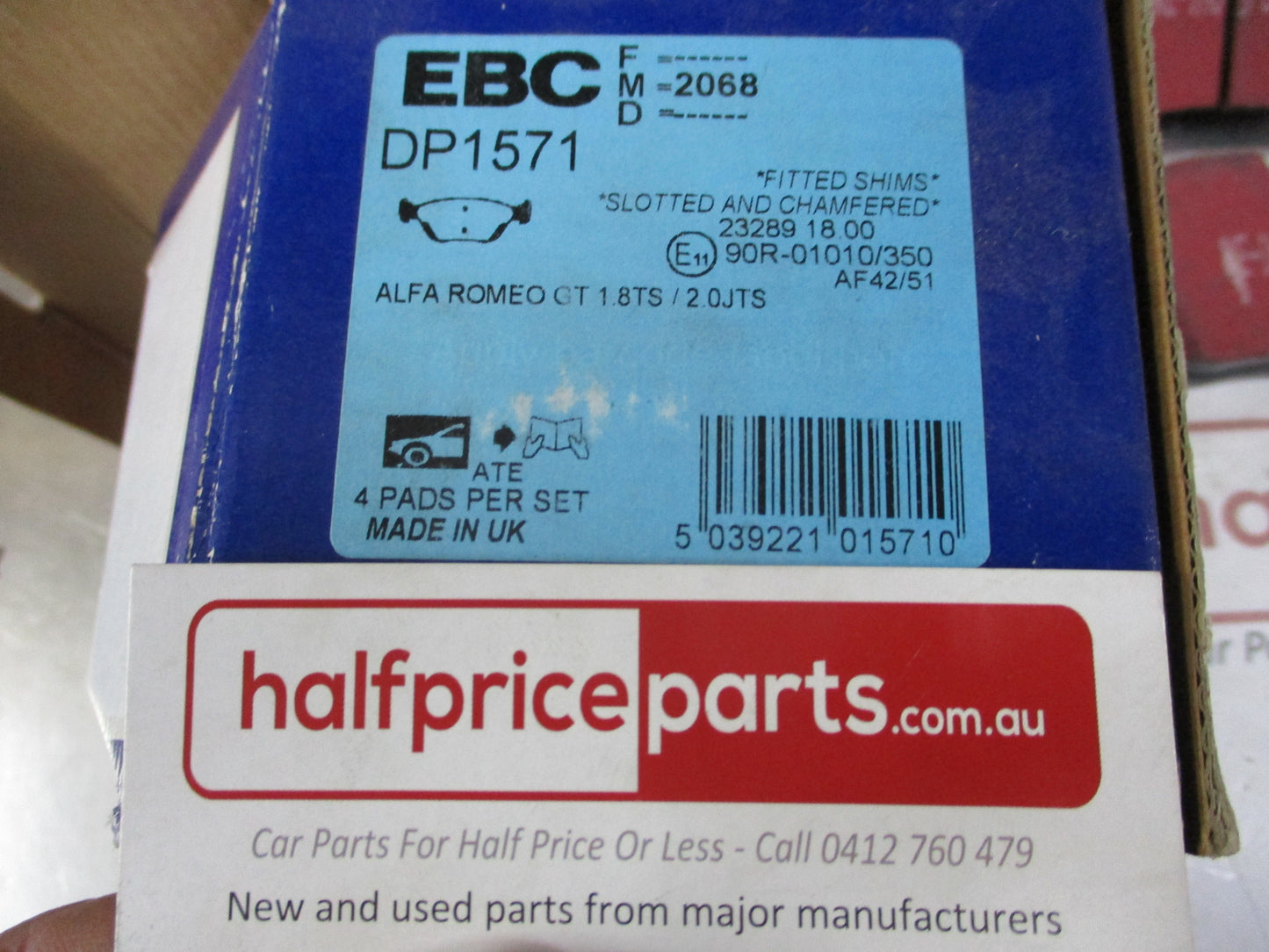 EBC Front Disc Brake Pad Set Suits Alfa Romeo 156-GT-Spider New Part