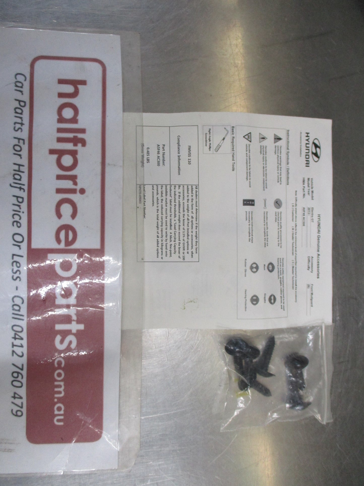 Hyundai Elantra Genuine Front Mud Flap Set Comes With Screws New Part