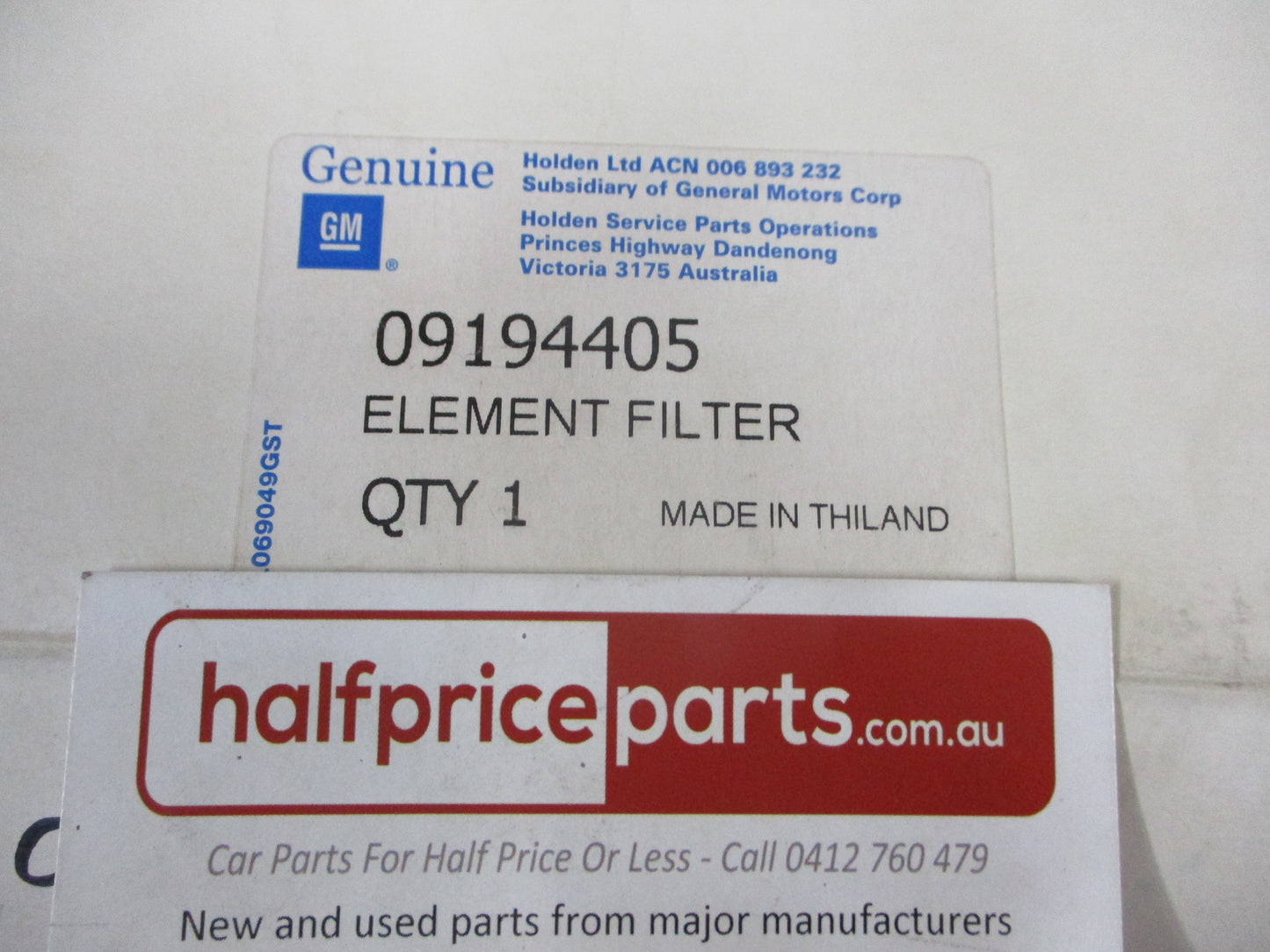 Holden Astra Genuine Engine Air Filter New Part