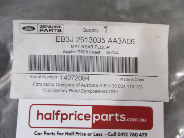 Ford Everest UA Genuine Rear Carpet Mat Set New Part