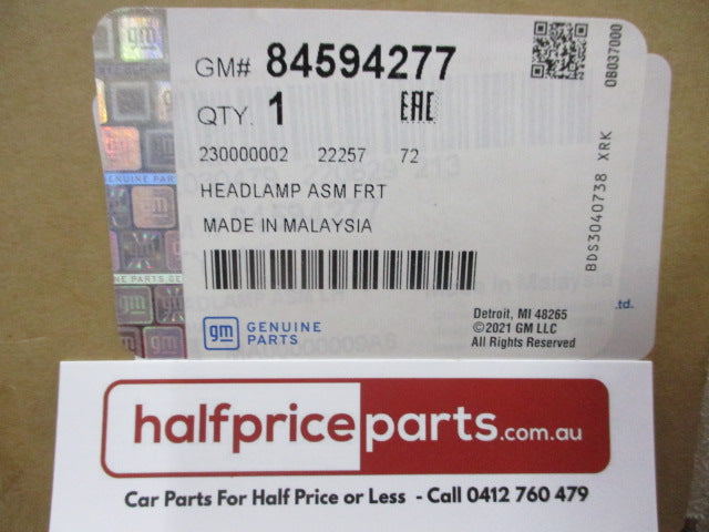 Holden RG Colorado Left Hand Front Head Light (Silver Bezel) New Part