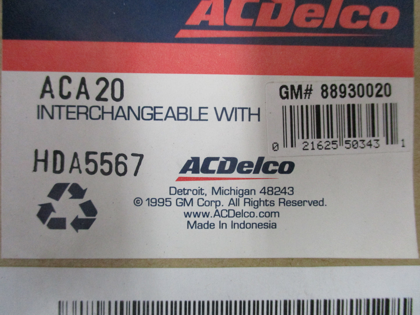 AcDelco Air Filter To Suit Isuzu NKS / NPR / NPS / FSR New Part
