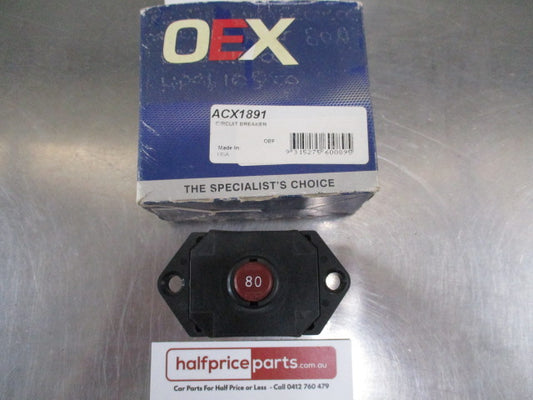 OEX Genuine 80A Circuit Breaker Manual Reset - New Part