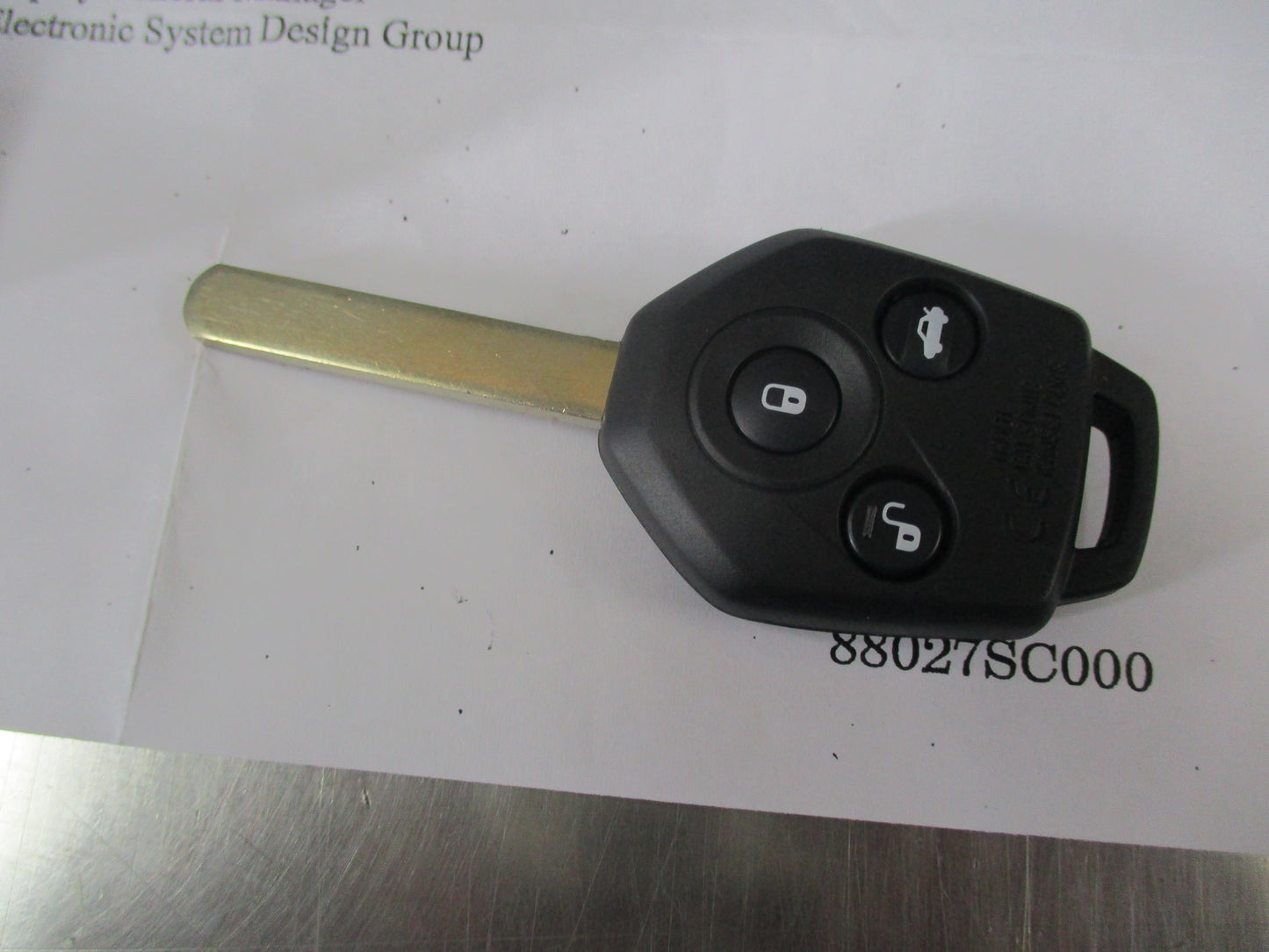 Subaru Forester Genuine 3 Button Key / Transponder New Part