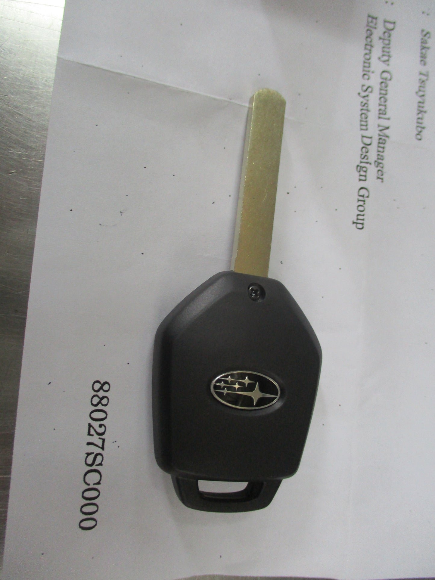 Subaru Forester Genuine 3 Button Key / Transponder New Part
