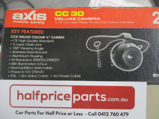 Axis CC30 Deluxe Camera 1/4 Number Plate / Trunk CCD Colour Camera - New Part