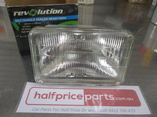 Revolution Rectangle Sealed Beam Light 165x100mm 24V-60W-High Beam - New Part