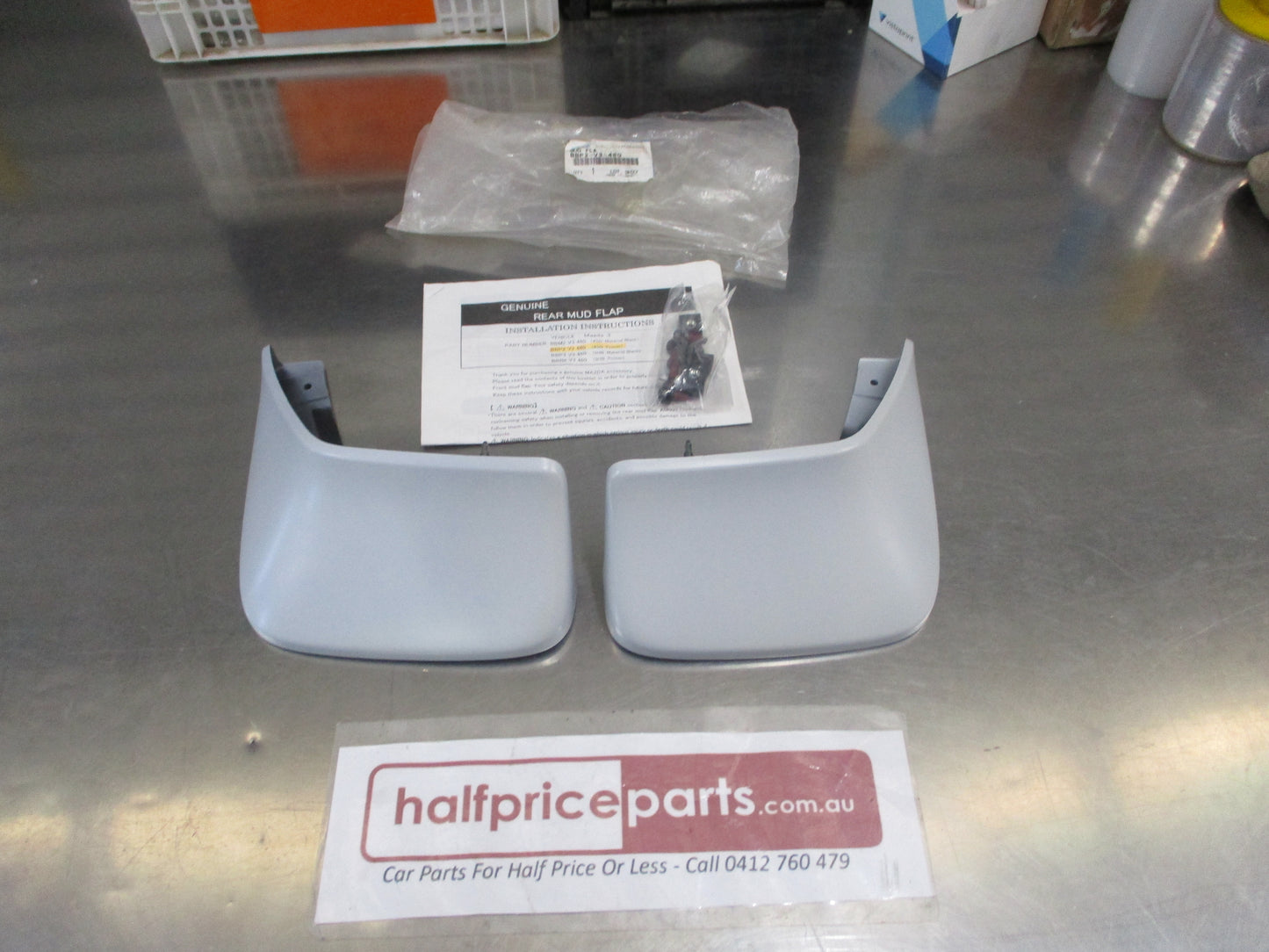 Mazda 3 Sedan Genuine Rear Moulded Mud Flap Set With Screws New Part