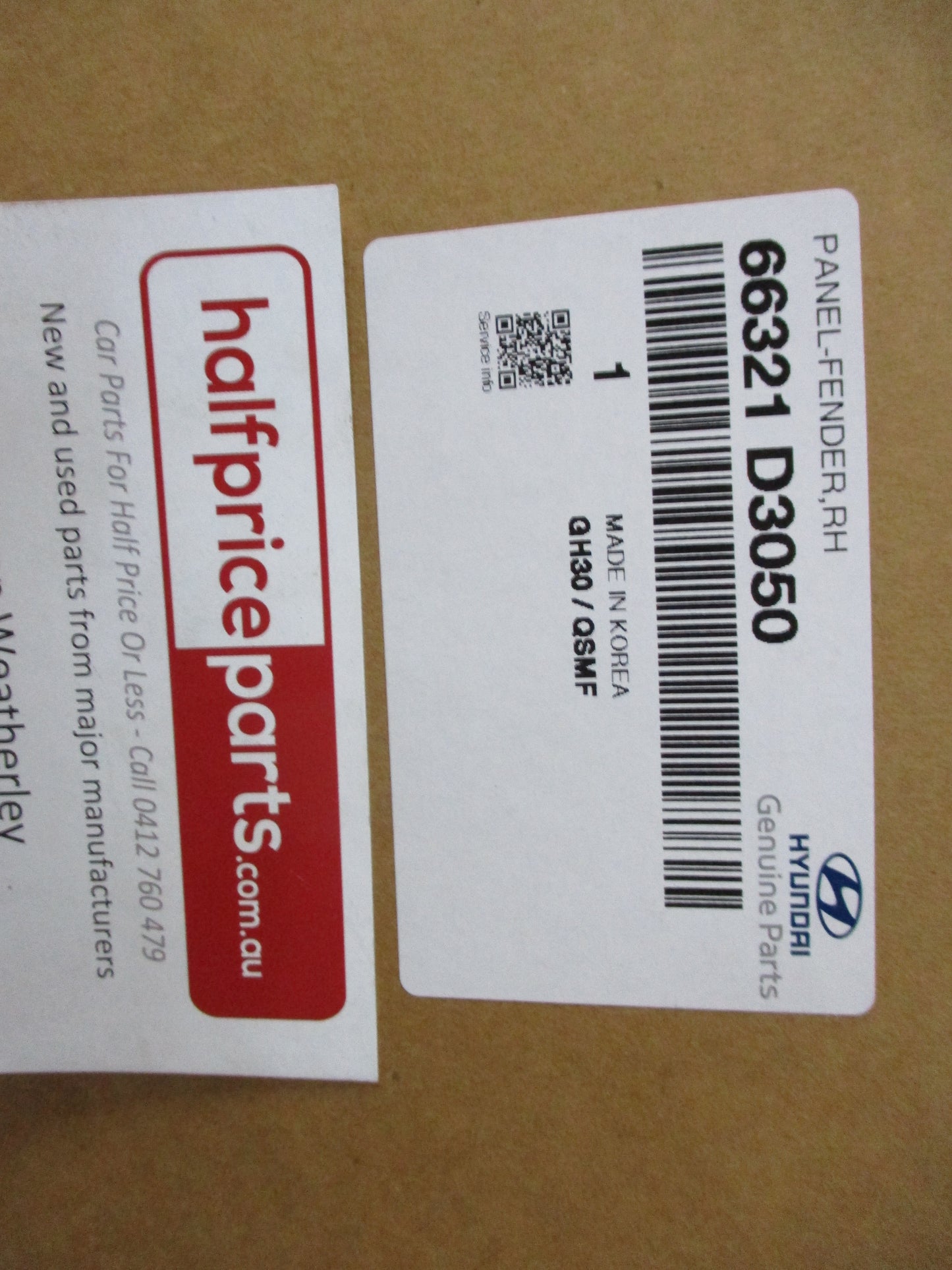 Hyundai Tucson Genuine Right Hand Front Guard (Unpainted) New Part
