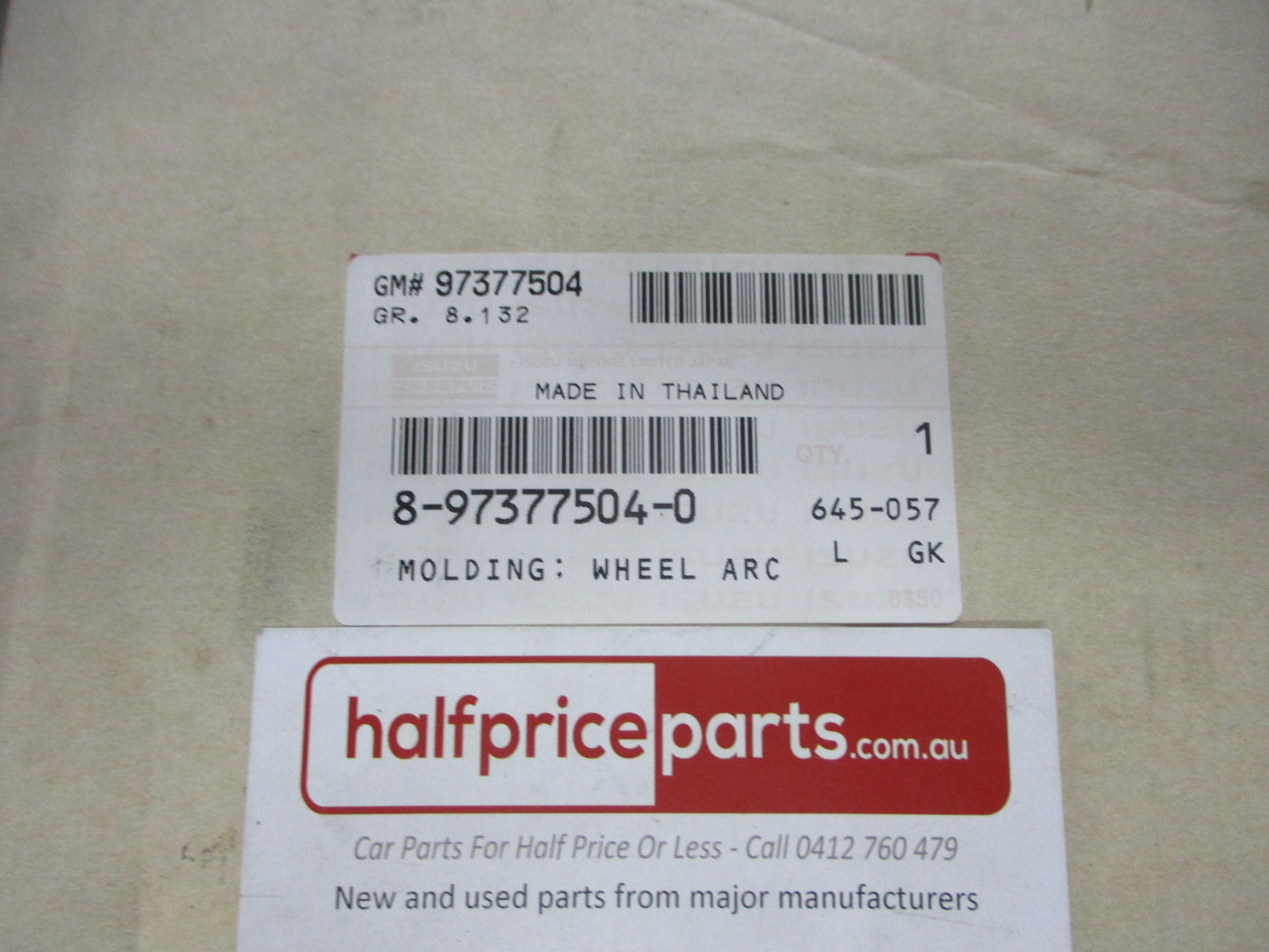 Holden RA Rodeo Genuine Left Hand Rear Flare Crew Cab (Factory Primer) New Part