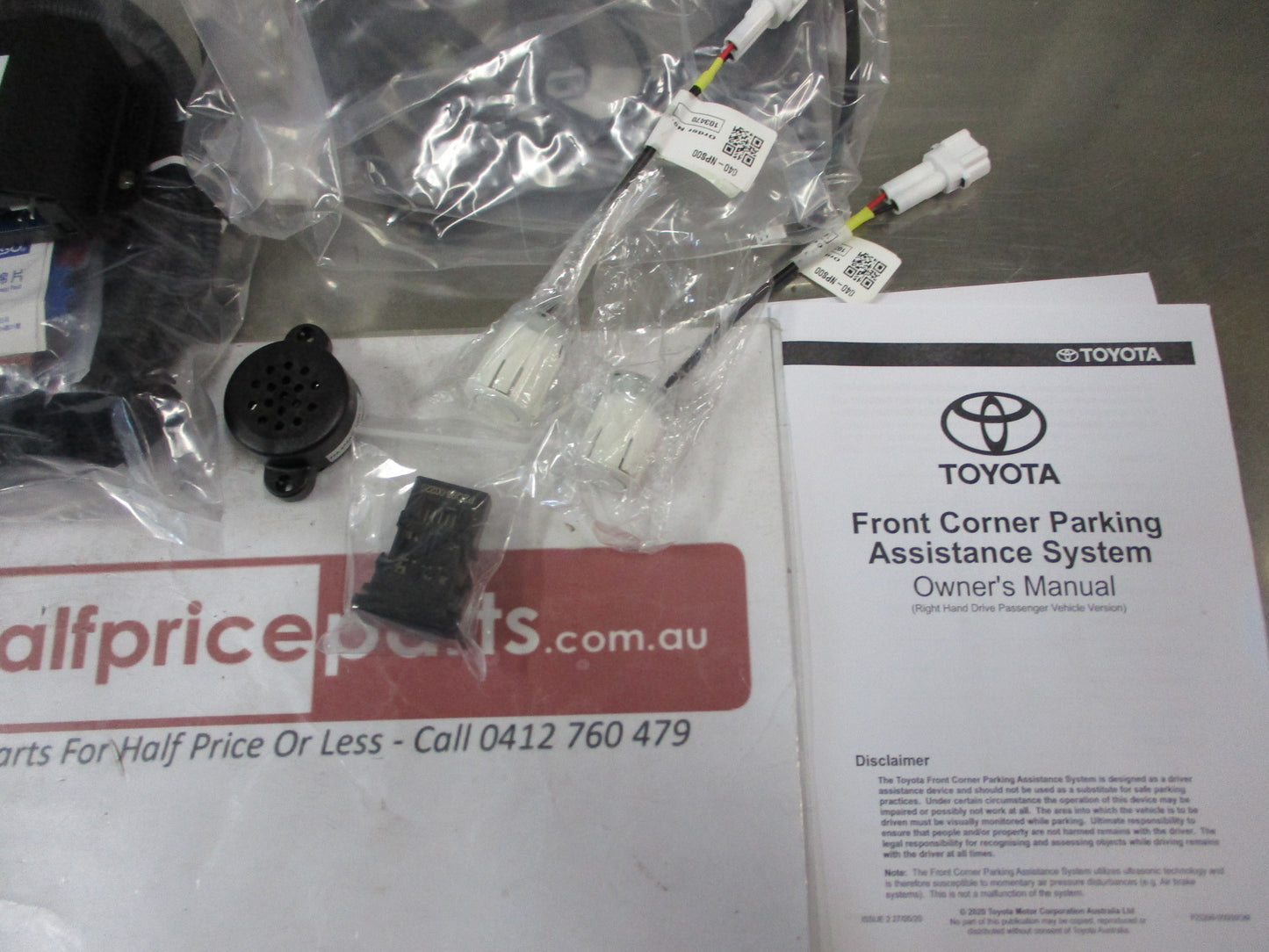 Toyota Prado GX-GXL Genuine Front Corner Park Assist (Glacier White) New Part