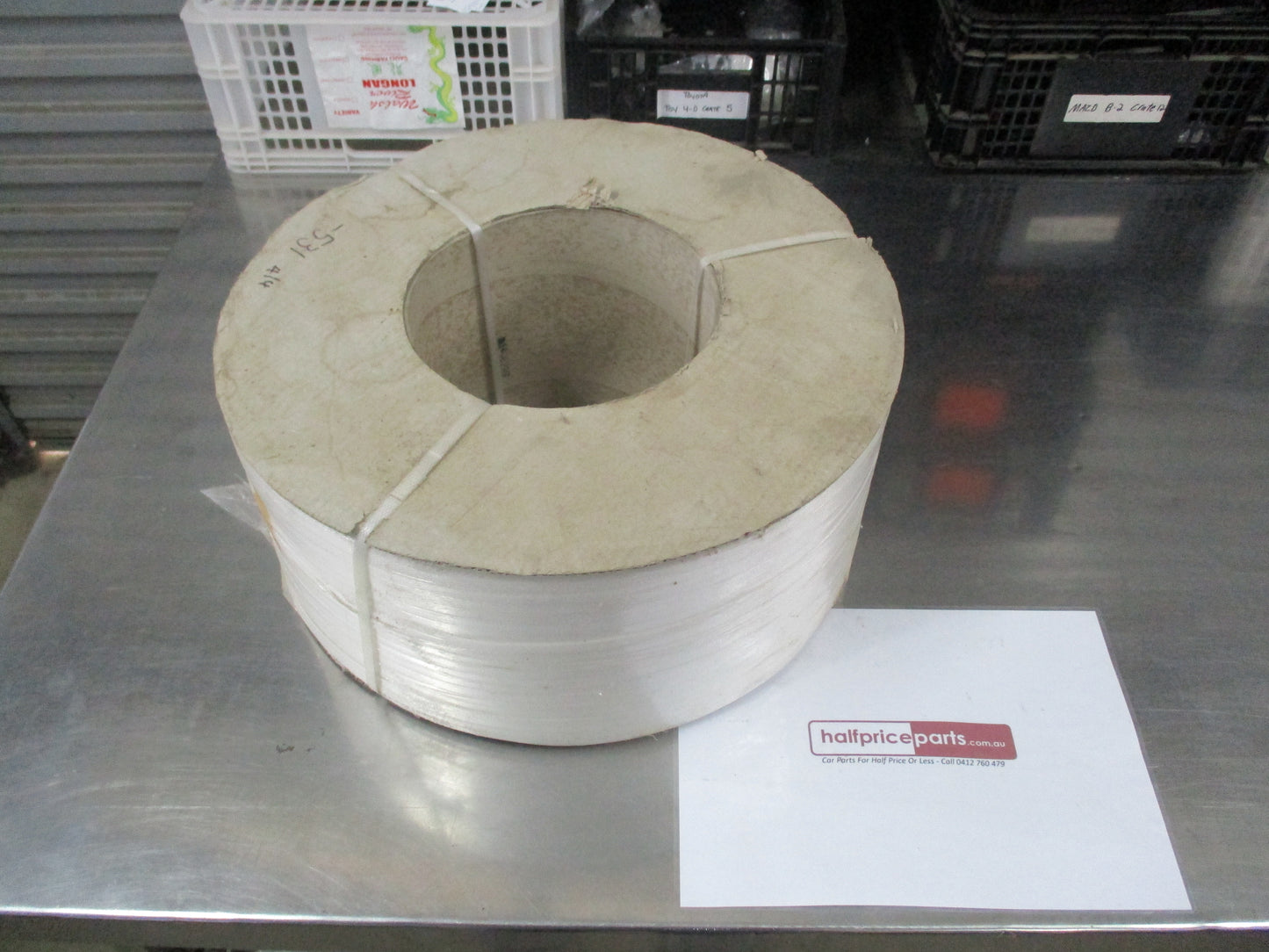 1000m x 8mm White Plastic Pallet Strapping Tape New