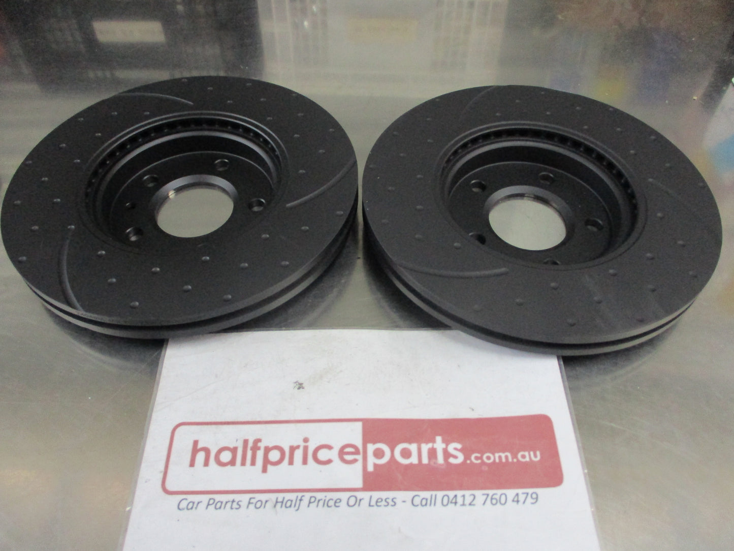 RDA Front Disc Brake Rotors (Pair)Suits Holden JG Ctuze Slotted-Dim New Part