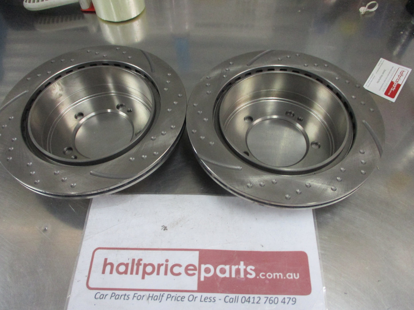RDA Rear Disc Brake Rotors Slotted-Dimpled Suits Mitsubishi Magna Verada New Part