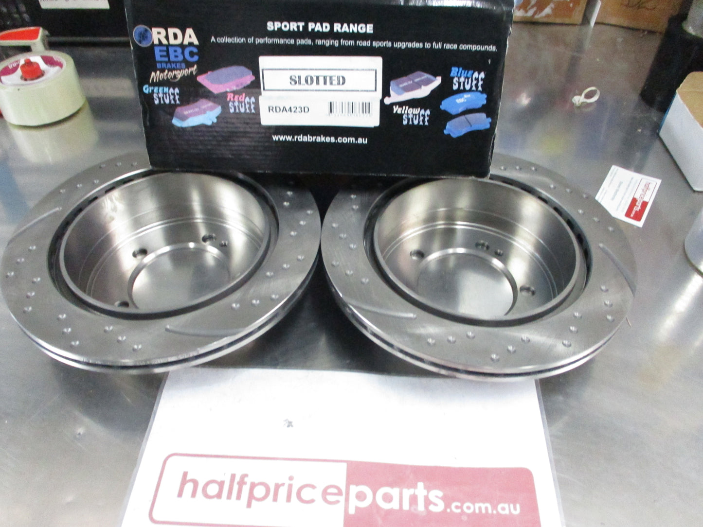 RDA Rear Disc Brake Rotors Slotted-Dimpled Suits Mitsubishi Magna Verada New Part