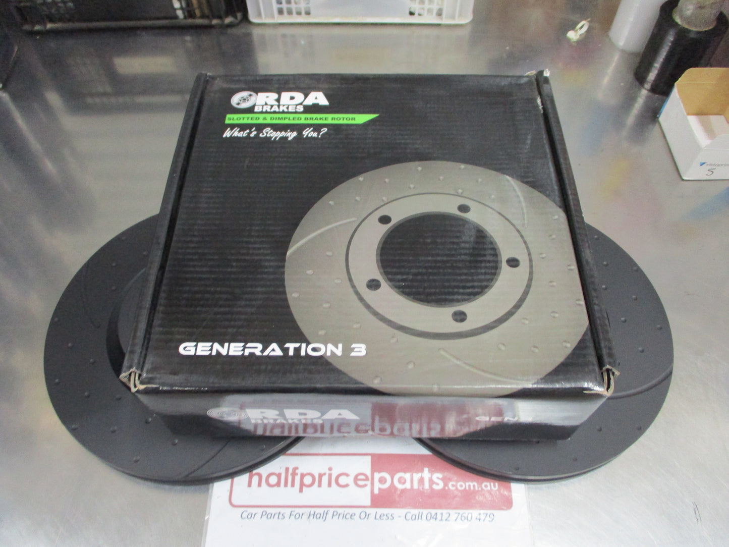 RDA Front Disc Brake Rotors(Pair) Slotted-Dimpled Suits Subaru WRX New Part