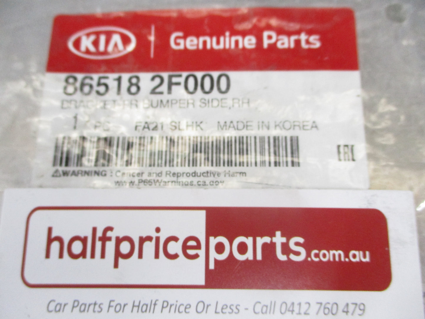 Kia Spectra Genuine Right Hand Front Bumper Side Bracket New Part