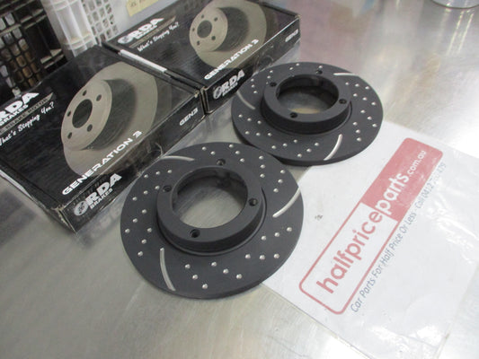 RDA Front Disc Brake Rotors (Pair) Slotted-Dimpled Suits Suzuki Alot Hatch SS-80V New Part