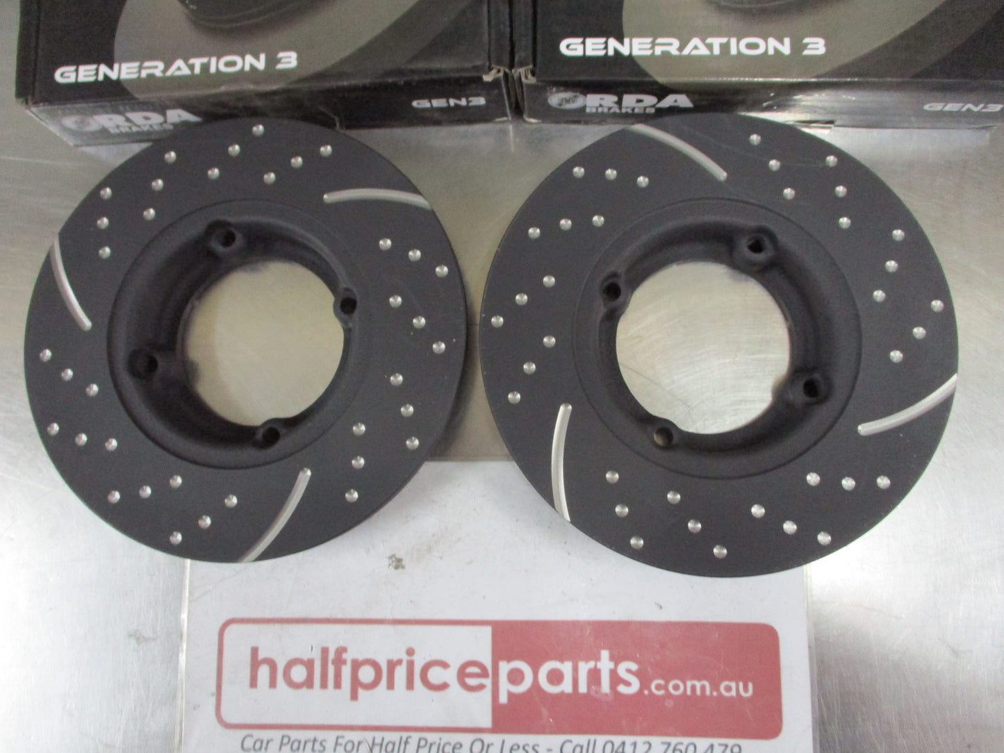 RDA Front Disc Brake Rotors (Pair) Slotted-Dimpled Suits Suzuki Alot Hatch SS-80V New Part