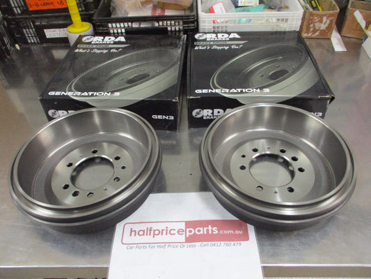 RDA Front Brake Drums (Pair) Suits Toyota Landcruiser BJ40 New Part