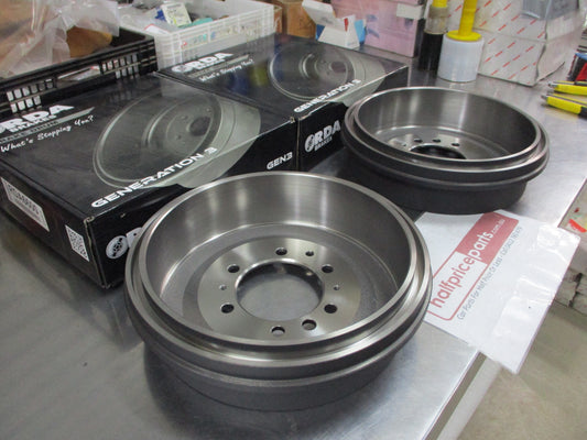 RDA Front Brake Drums (Pair) Suits Toyota Landcruiser BJ40 New Part