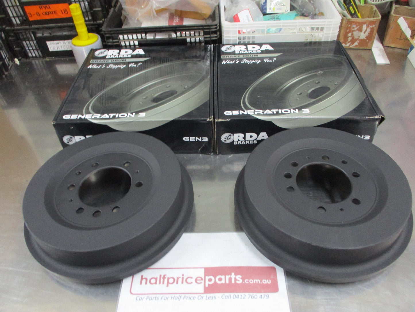 RDA Front Brake Drums (Pair) Suits Toyota Landcruiser BJ40 New Part