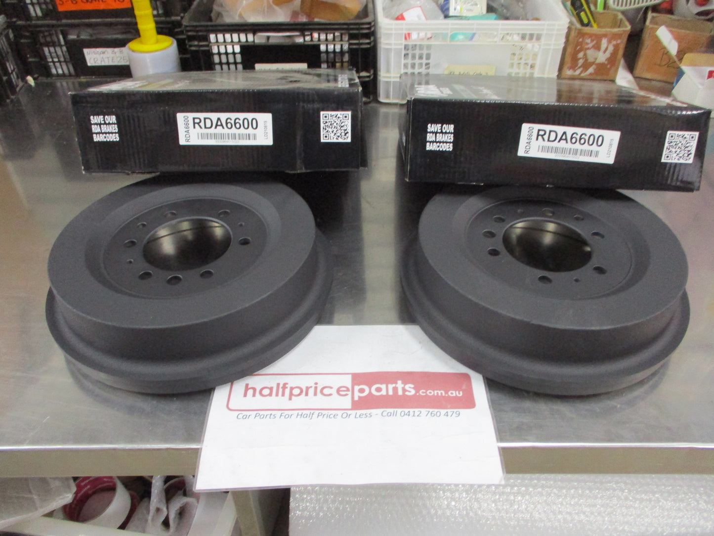 RDA Front Brake Drums (Pair) Suits Toyota Landcruiser BJ40 New Part