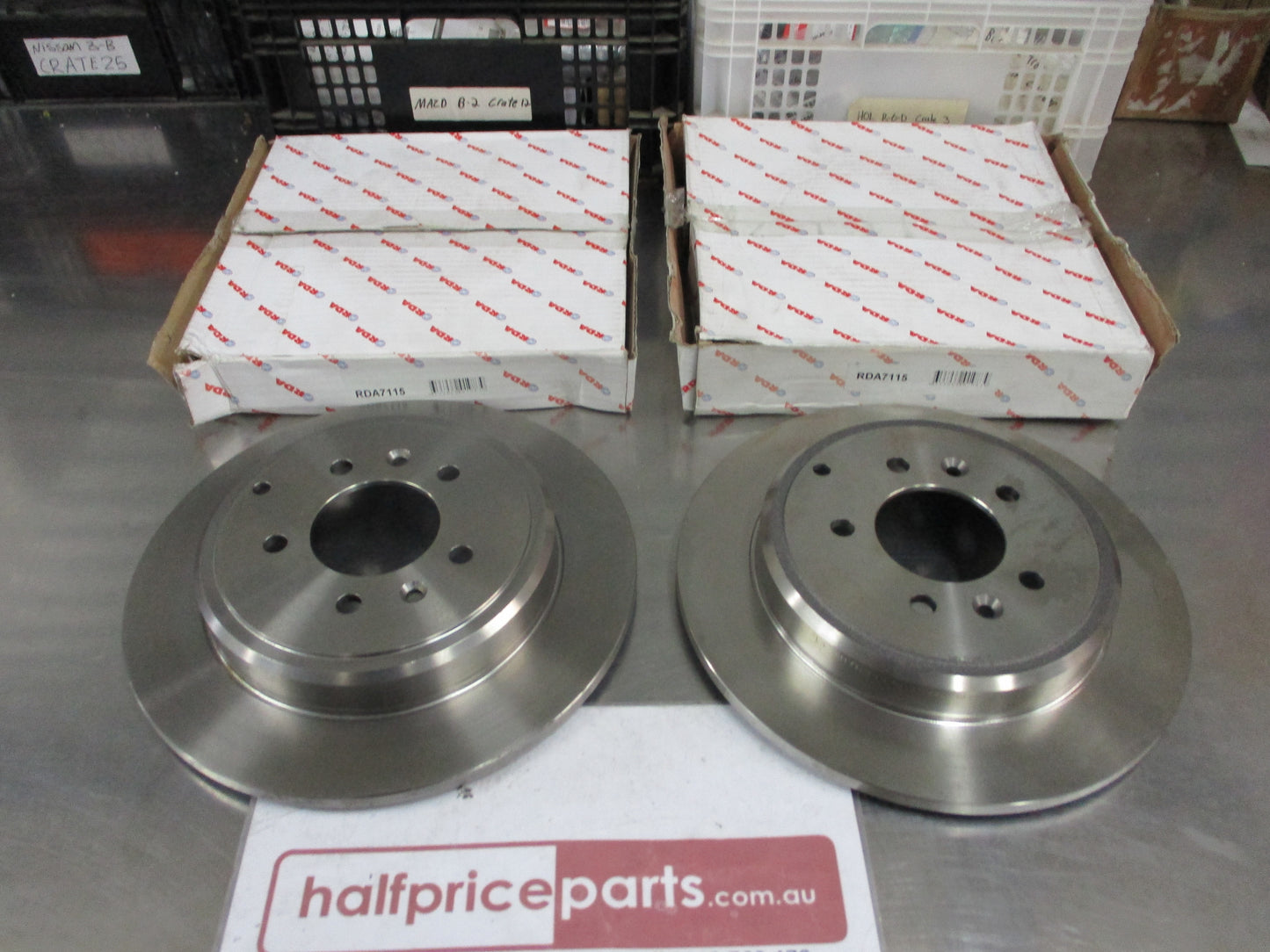 RDA Rear Disc Brake Rotors (Pair) Standard Suits Peugeot 607 New Part